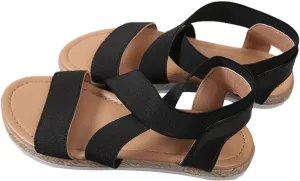 Trendy Women's Sandals Daily Wear Open Toe Strap Design Casual Footwear Summer With Flat Sole Womens Strap Sandals