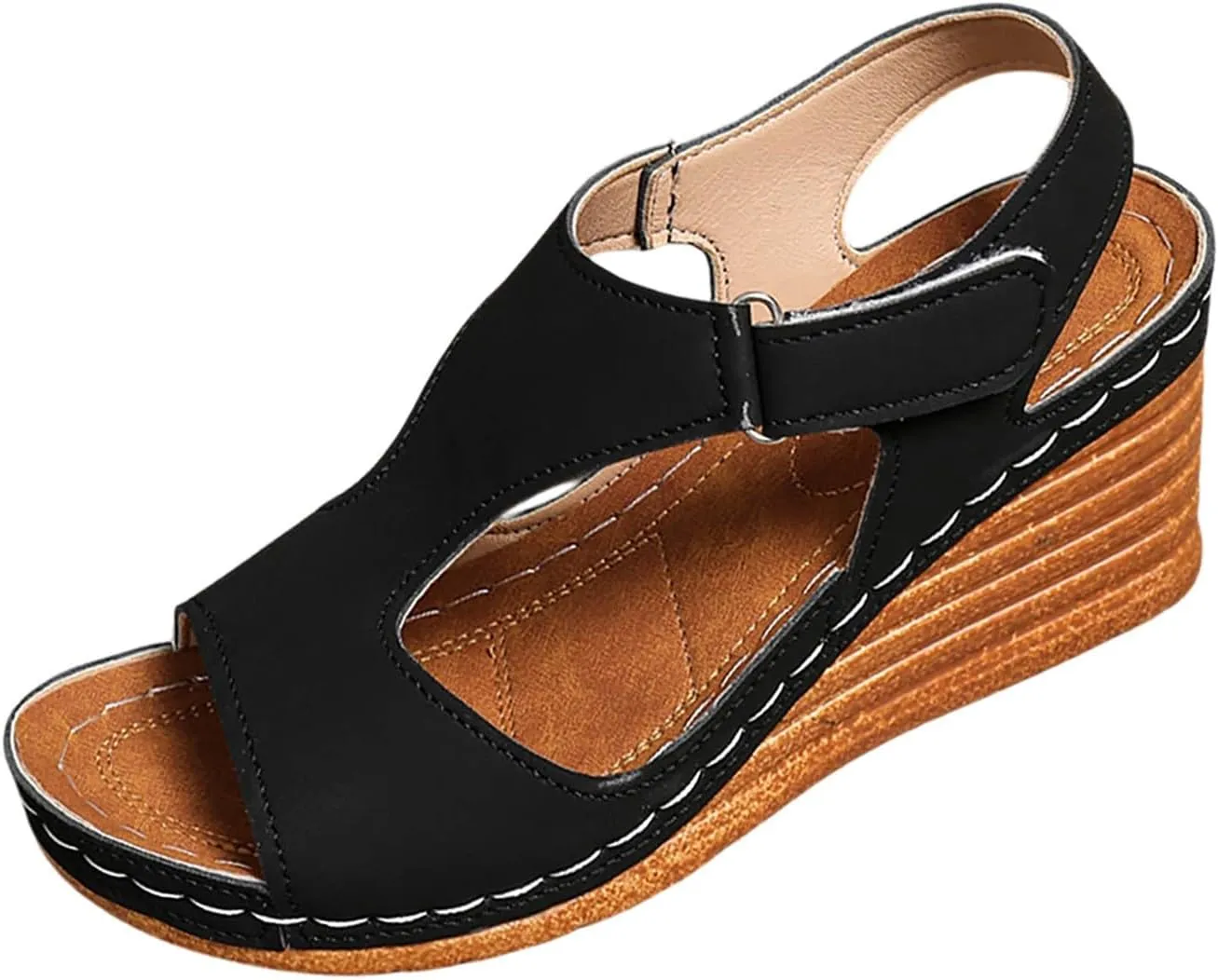 Trendy Women's Sandals For Daily Casual Wear Featuring Open Toe Design Hook And Loop Teal Sandals for Women Heels