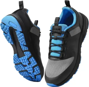 VEVOR Unisex-Adult Modern W Width Sneakers US Size 8, Wide Toe Box Arch Support & Adjustable Lace-up, Training Shoes for Running, Gymnastics, Dog Walking, and Weightlifting (Black)