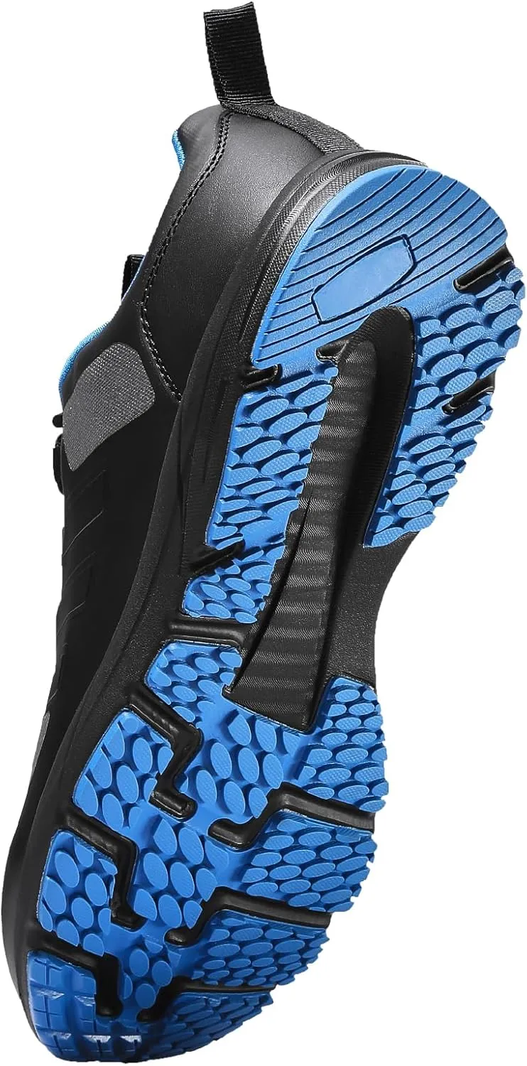 VEVOR Unisex-Adult Modern W Width Sneakers US Size 8, Wide Toe Box Arch Support & Adjustable Lace-up, Training Shoes for Running, Gymnastics, Dog Walking, and Weightlifting (Black)
