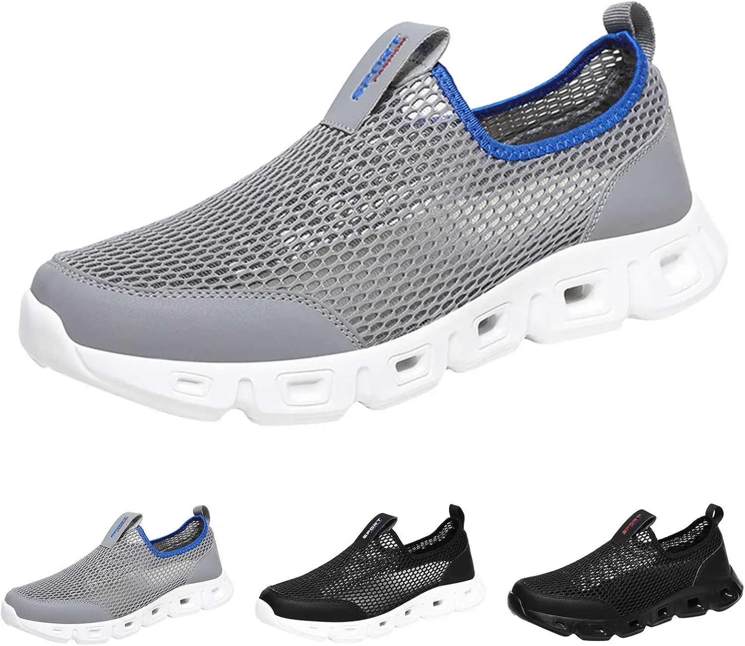 Walking Shoes Tennis Comfortable Men Sports Shoes Couple Fashionable New Pattern Hollow Mesh Breathable