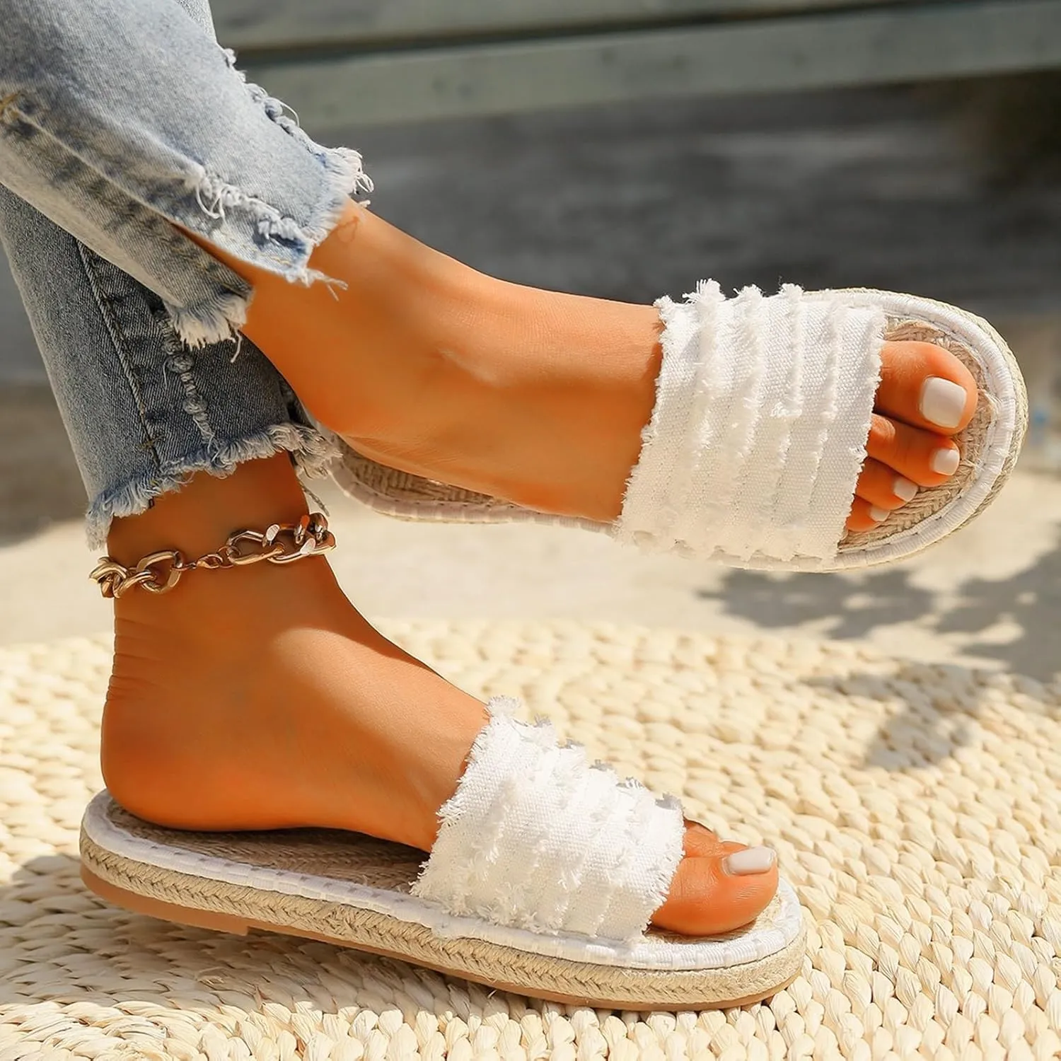 Women Flat Sandals Braided Leather Nude Summer Dressy Fashion Evening Party Wedding Womens Leather Sandals Size 6