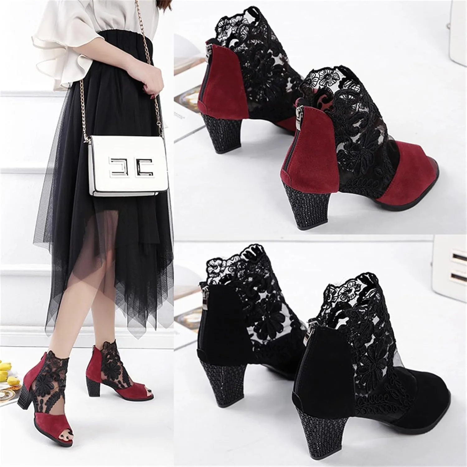 Womens Boots Ankle Wedge Booties for Women White Cowboy Boots Women Womens Boots Size 12 Women High Heel Ankle Boots Chunky Platform Booties Ankle Booties for Women Low Heel Wide Width