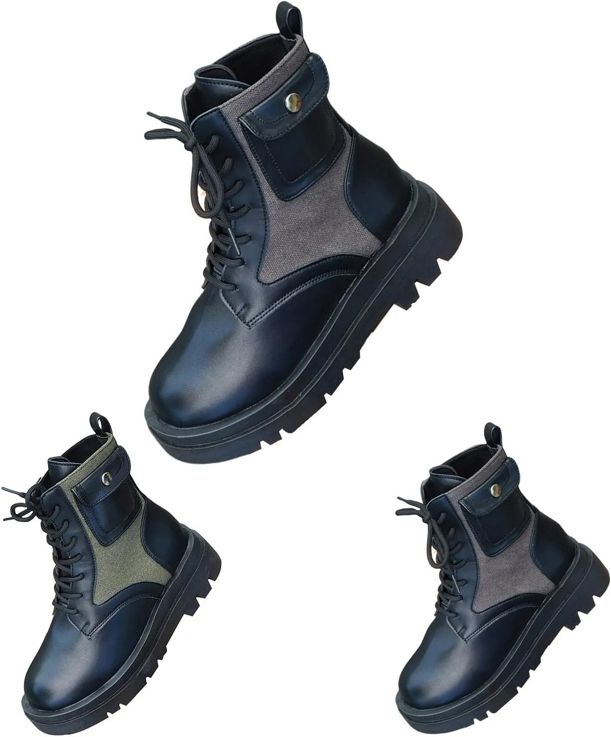 Womens Boots Ankle Women's Boots Botas De Combate Para Mujer Low Booties for Women Womens Ankle Boots Wide toe Box Black Suede Ankle Boots for Women