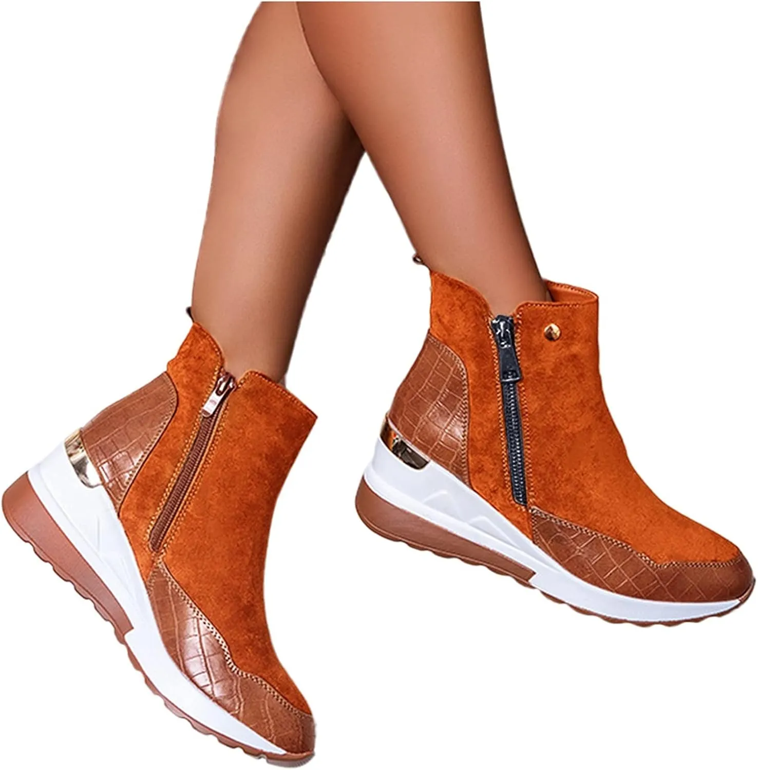 Womens Boots Ankle Women's Boots Botas De Combate Para Mujer Low Booties for Women Womens Ankle Boots Wide toe Box Black Suede Ankle Boots for Women