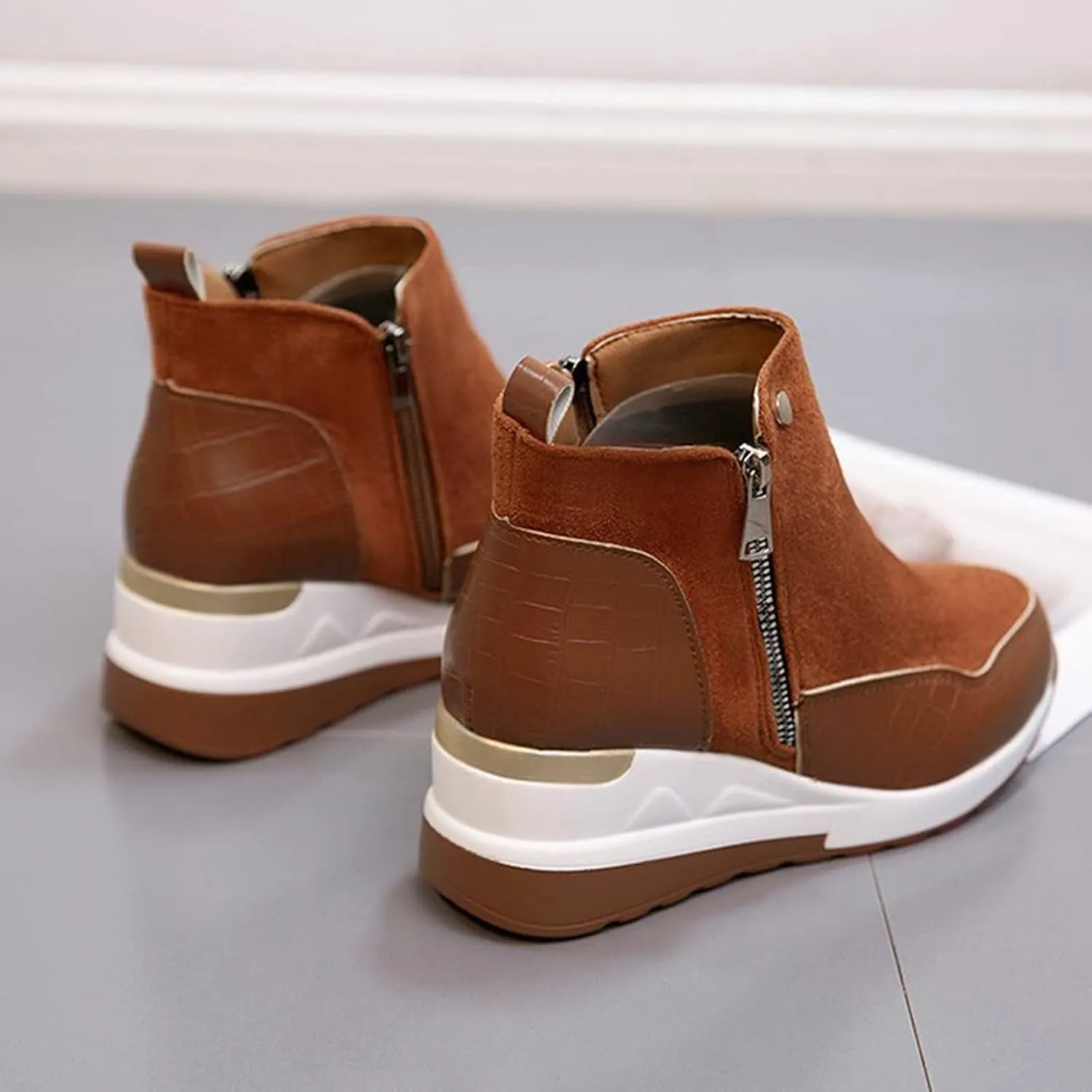 Womens Boots Ankle Women's Boots Botas De Combate Para Mujer Low Booties for Women Womens Ankle Boots Wide toe Box Black Suede Ankle Boots for Women