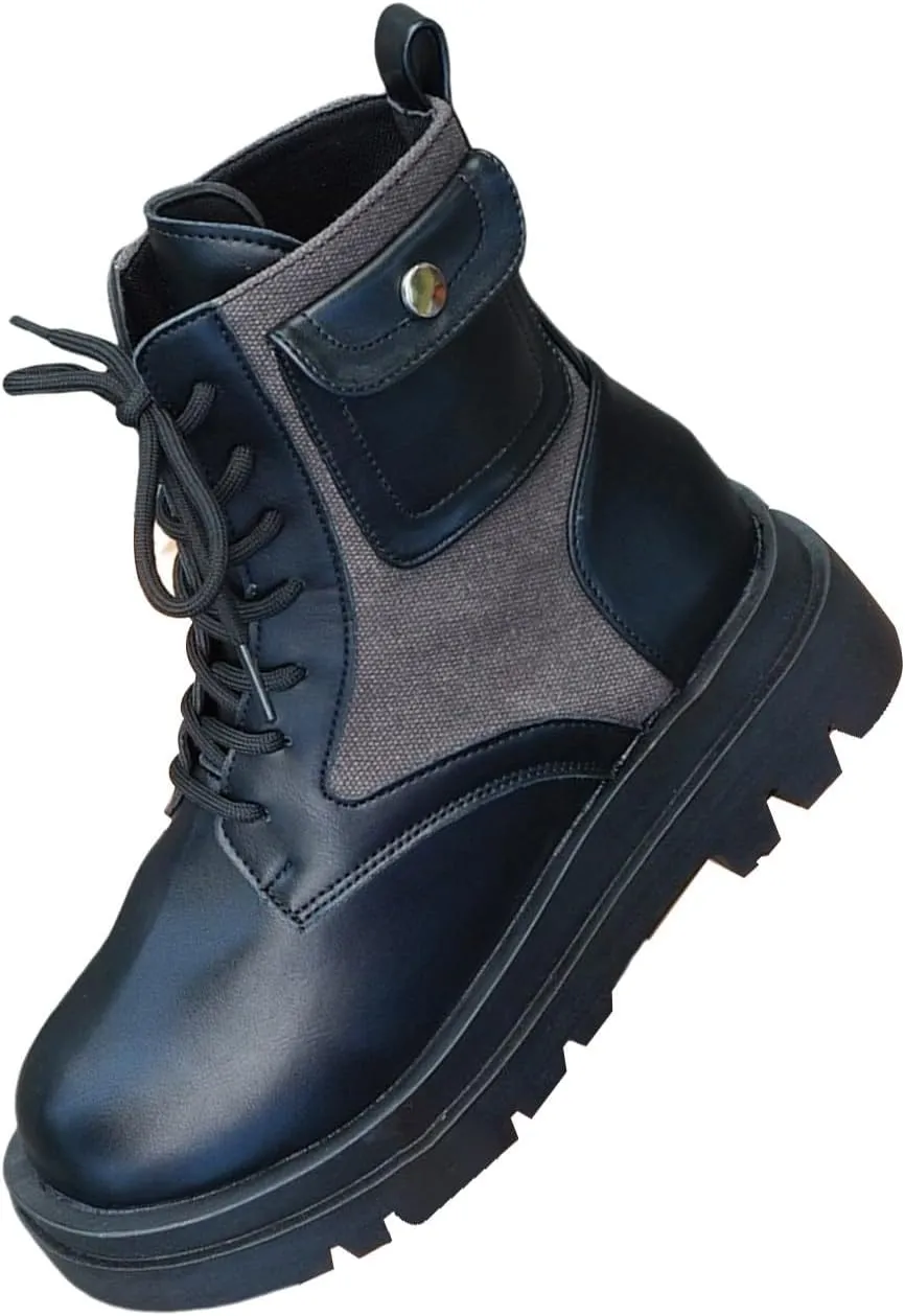 Womens Boots Ankle Women's Boots Botas De Combate Para Mujer Low Booties for Women Womens Ankle Boots Wide toe Box Black Suede Ankle Boots for Women