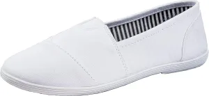 Womens Canvas Slip-On Shoes with Padded Insole