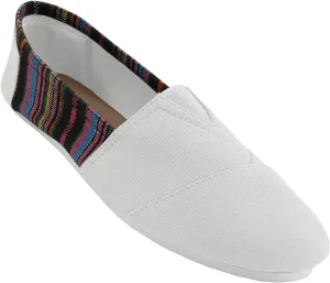 Women's Canvas Slip-On Shoes with Padded Insole
