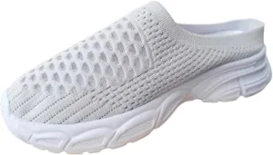 Womens Canvas Slip on Sneakers Walking Tennis Flat Dress Loafers Platform Wedge Mesh Shoes Embroidery Sneakers Casual Clip