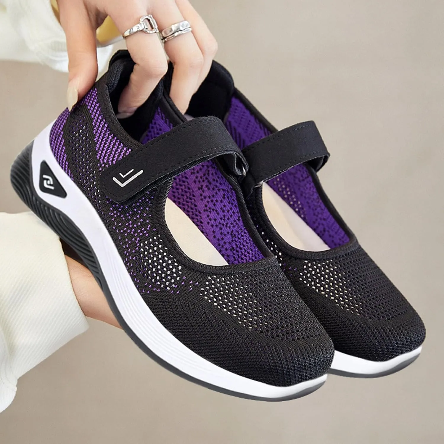 Womens Canvas Slip on Sneakers Walking Tennis Flat Dress Loafers Platform Wedge Mesh Shoes Embroidery Sneakers Casual Clip