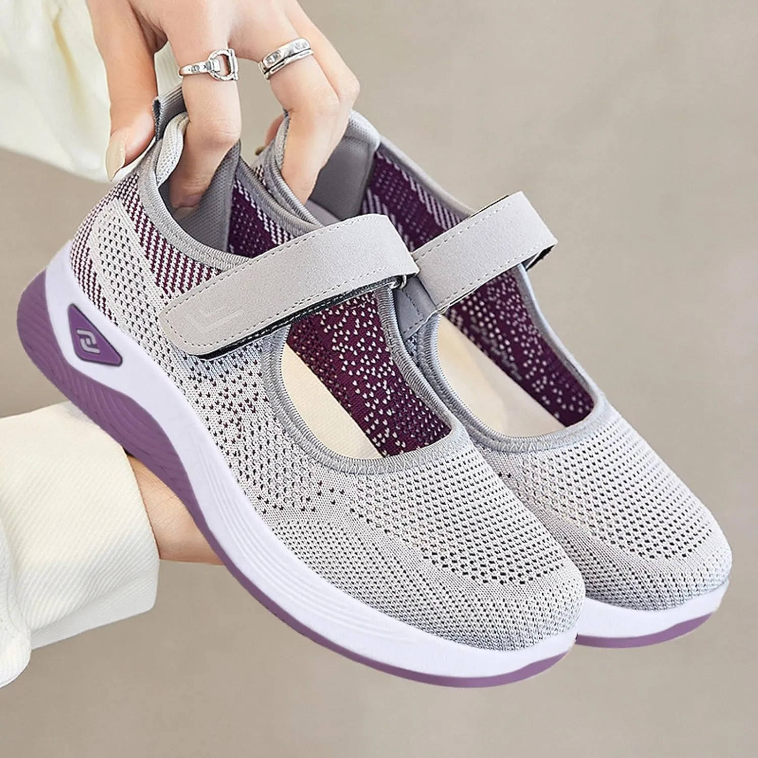 Womens Canvas Slip on Sneakers Walking Tennis Flat Dress Loafers Platform Wedge Mesh Shoes Embroidery Sneakers Casual Clip
