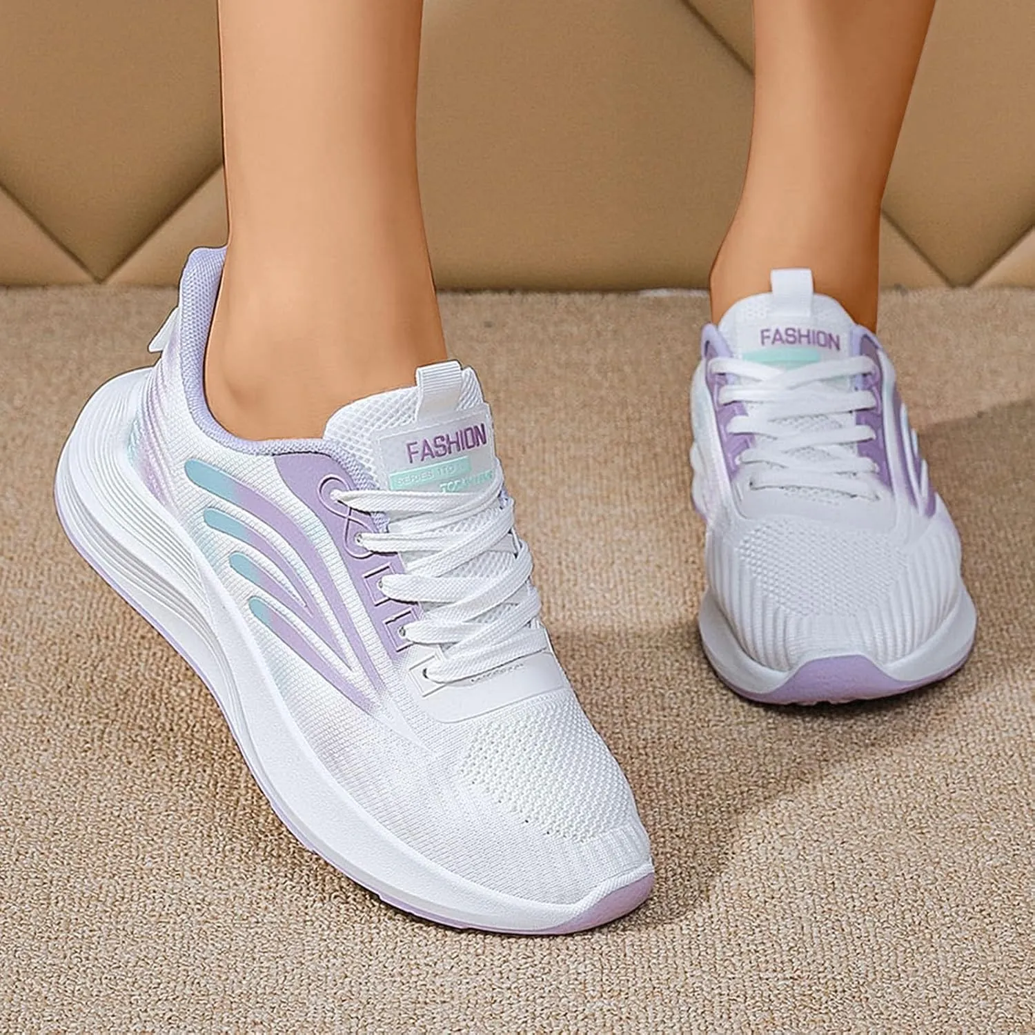 Womens Canvas Slip on Sneakers Walking Tennis Flat Dress Loafers Platform Wedge Mesh Shoes Embroidery Sneakers Casual Cushion
