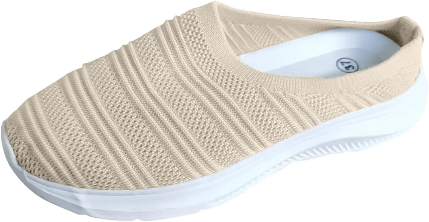 Womens Canvas Slip on Sneakers Walking Tennis Flat Dress Loafers Platform Wedge Mesh Shoes Embroidery Sneakers Casual Fashion
