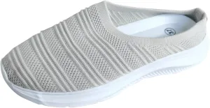 Womens Canvas Slip on Sneakers Walking Tennis Flat Dress Loafers Platform Wedge Mesh Shoes Embroidery Sneakers Casual Fashion