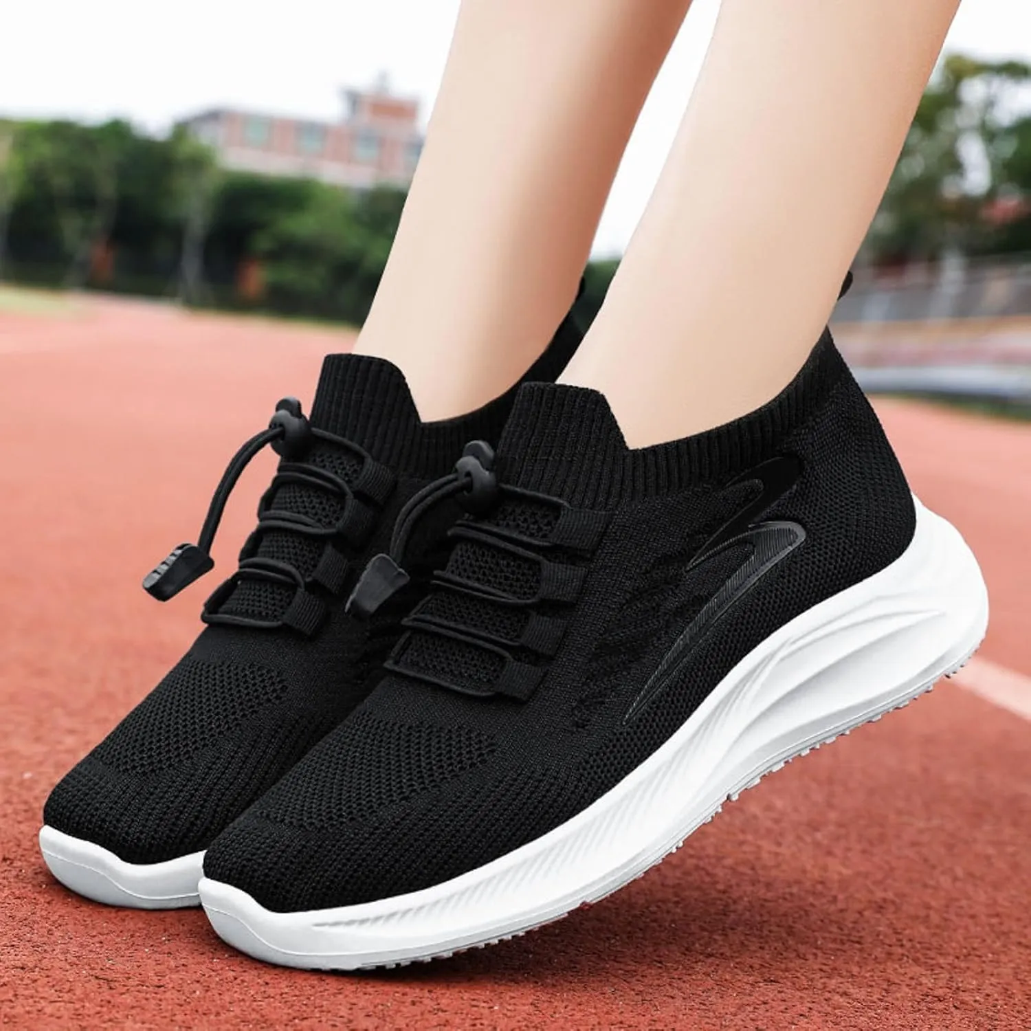 Womens Canvas Slip on Sneakers Walking Tennis Flat Dress Loafers Platform Wedge Mesh Shoes Embroidery Sneakers Casual Outdoor