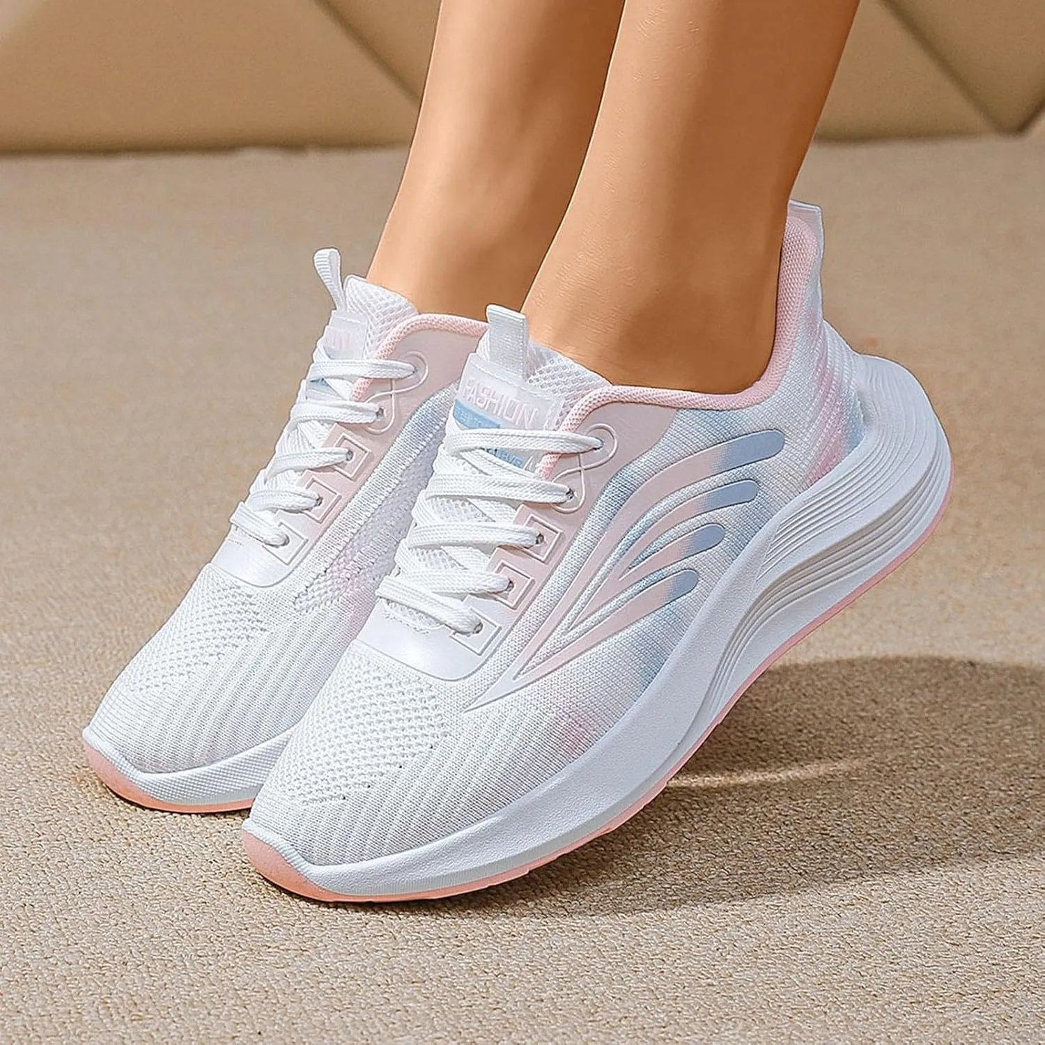 Womens Canvas Slip on Sneakers Walking Tennis Flat Dress Loafers Platform Wedge Mesh Shoes Embroidery Sneakers Casual T-Strap