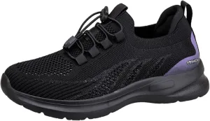 Womens Canvas Slip on Sneakers Walking Tennis Flat Dress Loafers Platform Wedge Mesh Shoes Embroidery Sneakers Casual T-Strap
