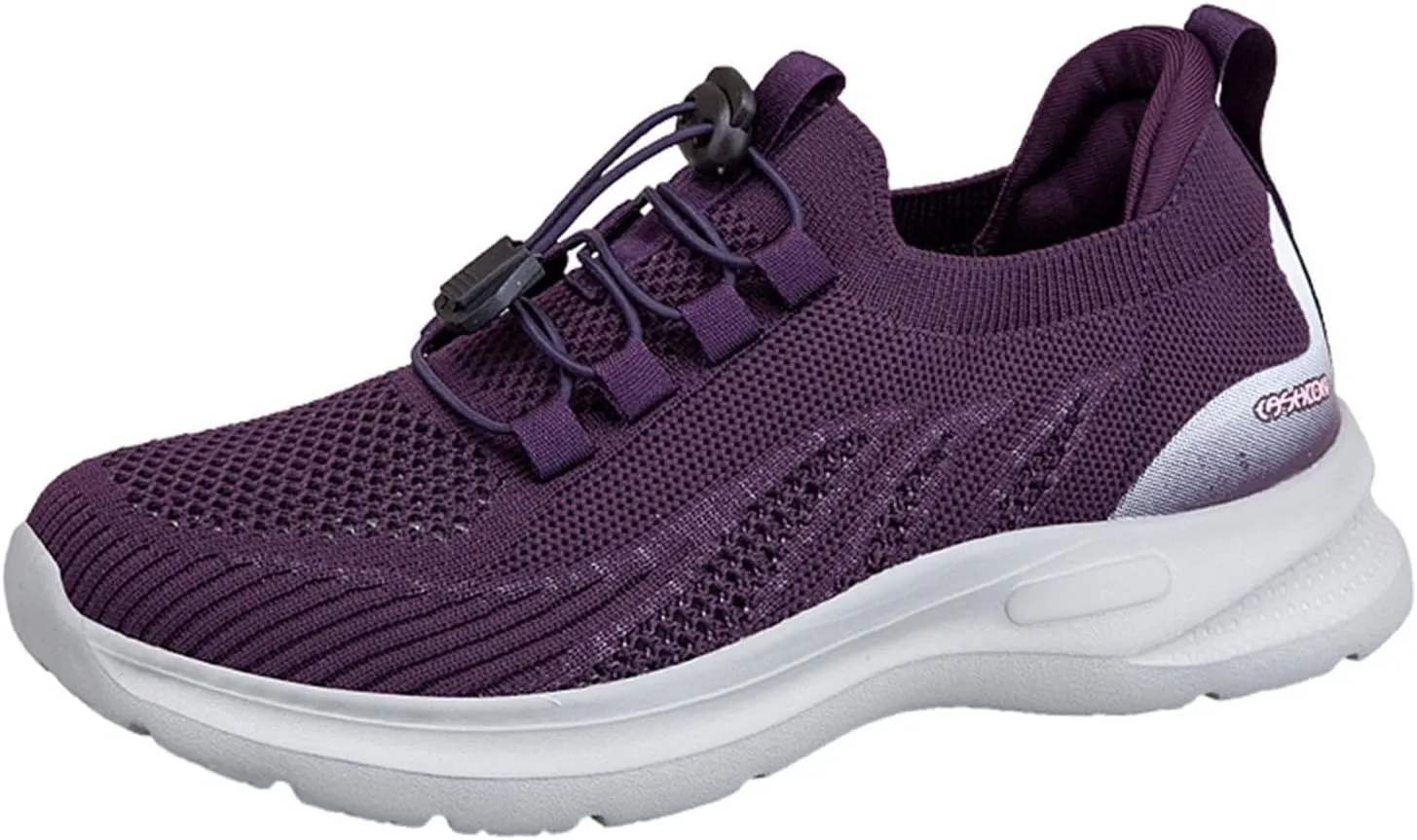 Womens Canvas Slip on Sneakers Walking Tennis Flat Dress Loafers Platform Wedge Mesh Shoes Embroidery Sneakers Casual