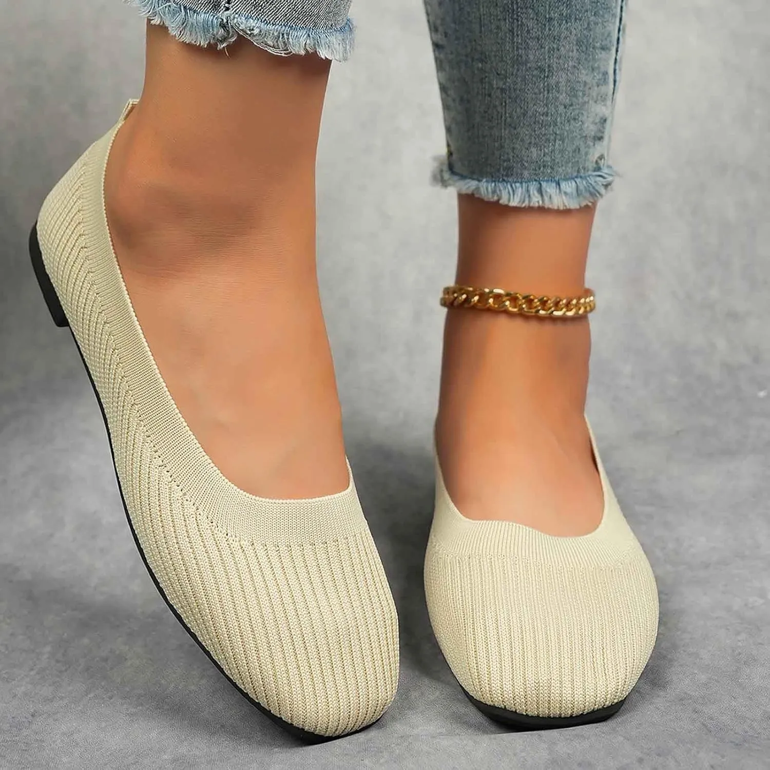 Women's Casual Slip On Loafers Breathable Comfortable Flat Shoes for Daily Wear with Jeans Shorts Pants Spring