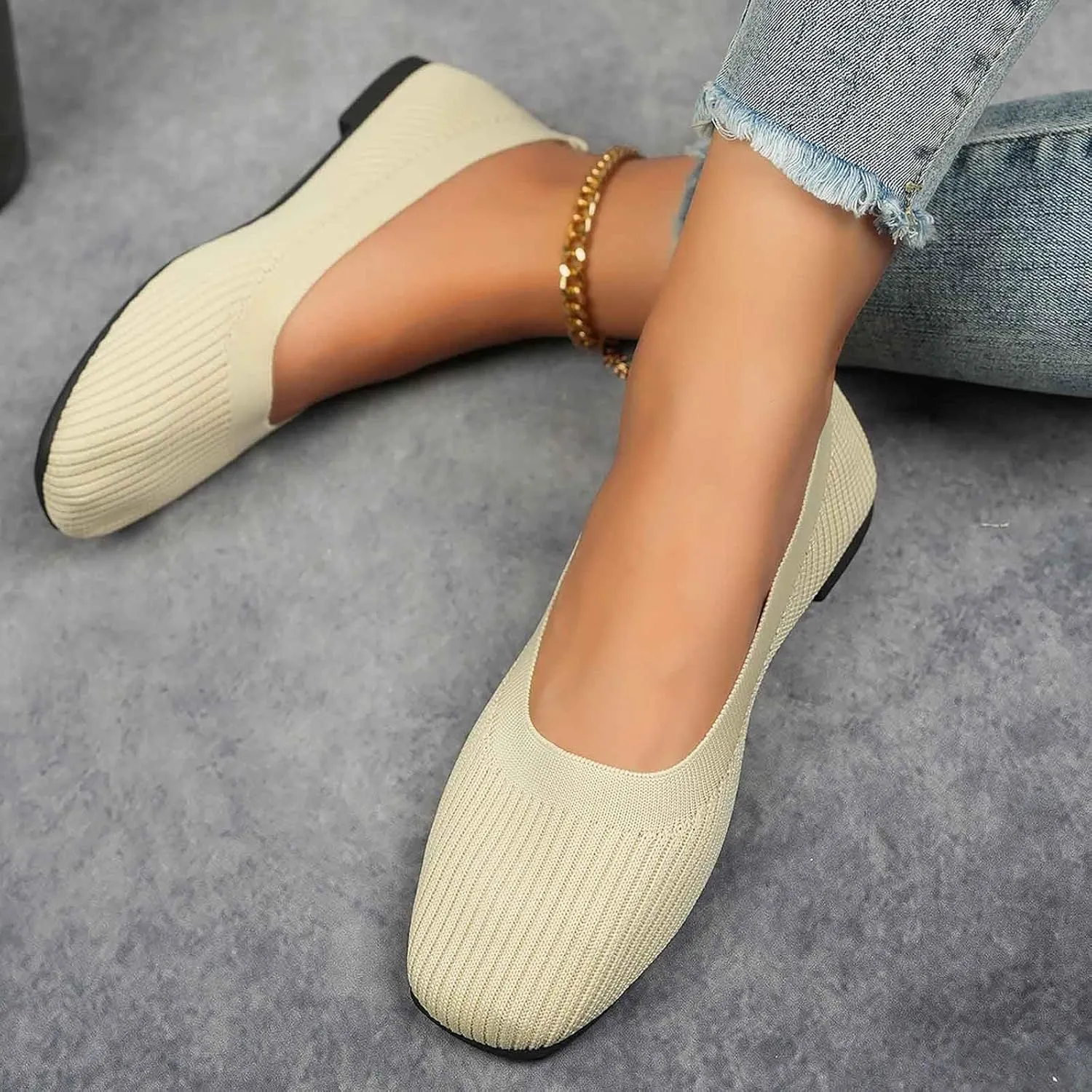 Women's Casual Slip On Loafers Breathable Comfortable Flat Shoes for Daily Wear with Jeans Shorts Pants Spring