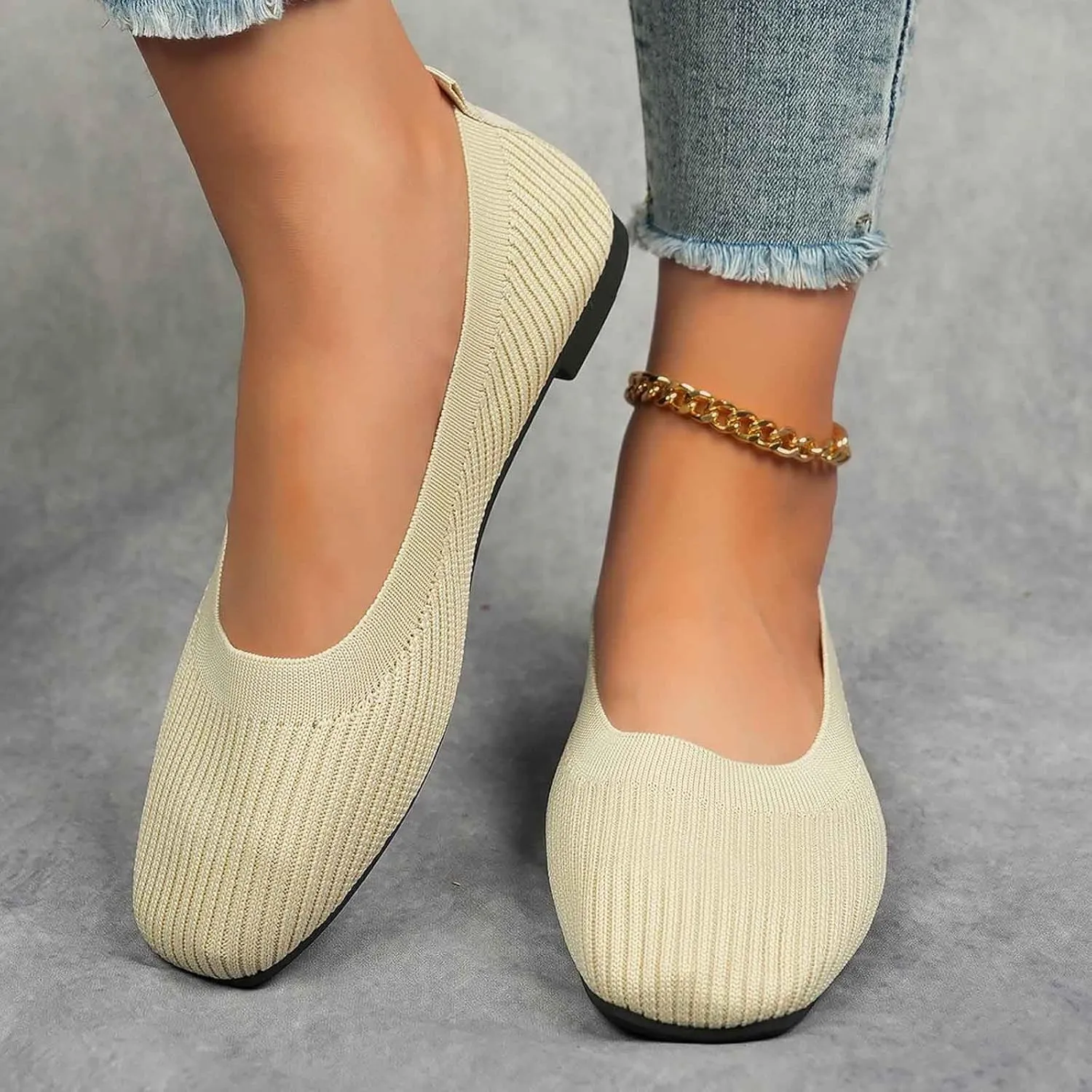Women's Casual Slip On Loafers Breathable Comfortable Flat Shoes for Daily Wear with Jeans Shorts Pants Spring