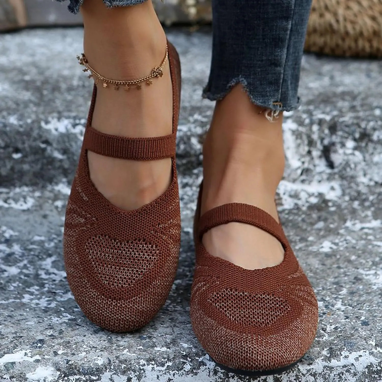 Women's Casual Slip On Shoes Breathable Comfortable Flat Loafers for Everyday Wear Lightweight Support Shoes Summer