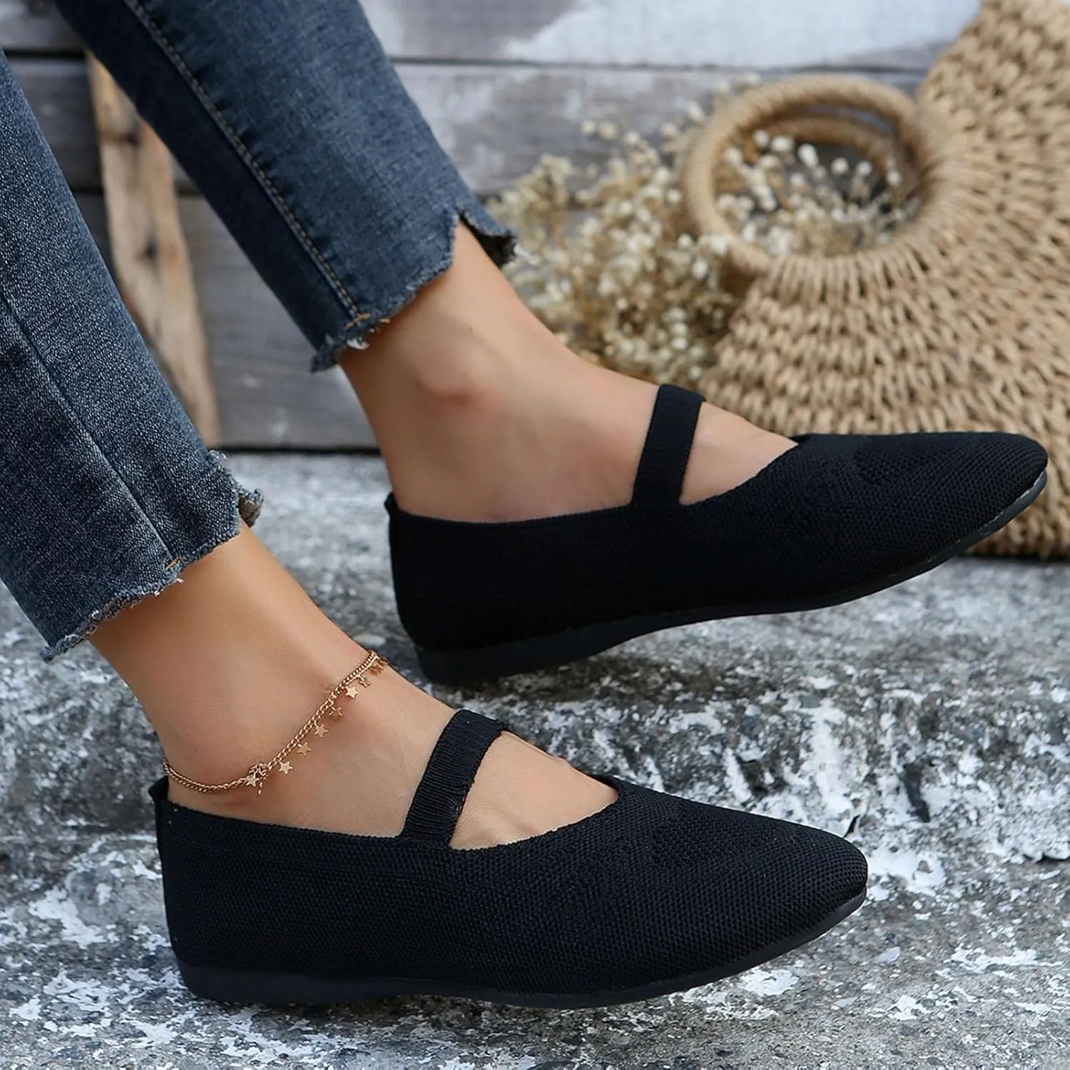 Women's Casual Slip On Shoes Breathable Comfortable Flat Loafers for Everyday Wear Lightweight Support Shoes Summer