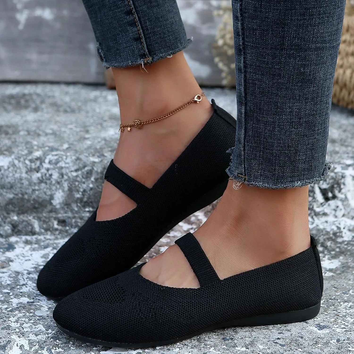 Women's Casual Slip On Shoes Breathable Comfortable Flat Loafers for Everyday Wear Lightweight Support Shoes Summer