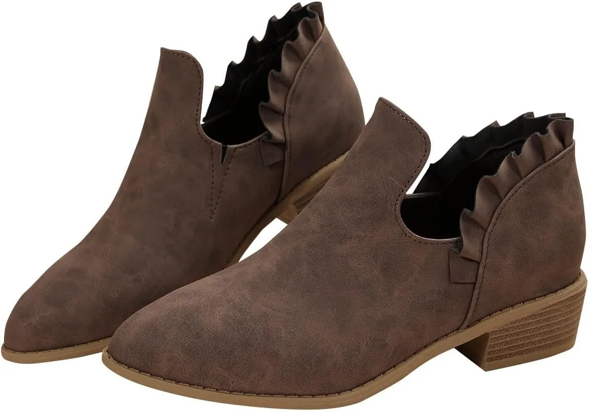 Womens Fall Booties Cow Print Boots for Women White Boots Ankle Ladies Low Heel Womens Booties and Ankle Boots Leather High Heel Ankle Boots for Women Sexy