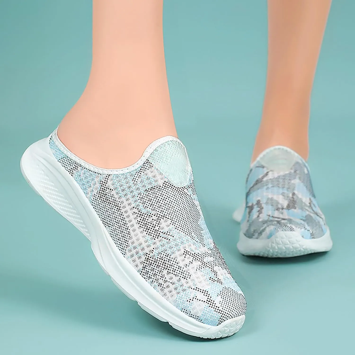 Women's Fashion Mesh Color Slippers Temperament Comfortable Shoes Hot Furry Slippers for Women