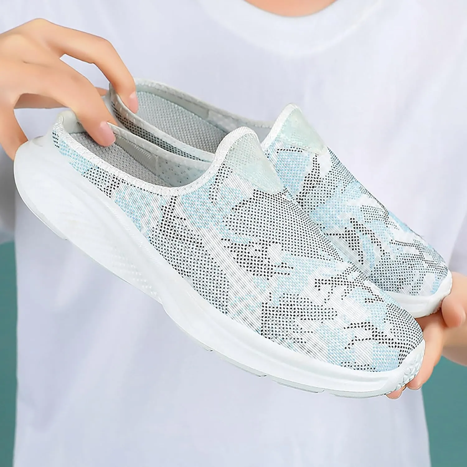 Women's Fashion Mesh Color Slippers Temperament Comfortable Shoes Hot Furry Slippers for Women