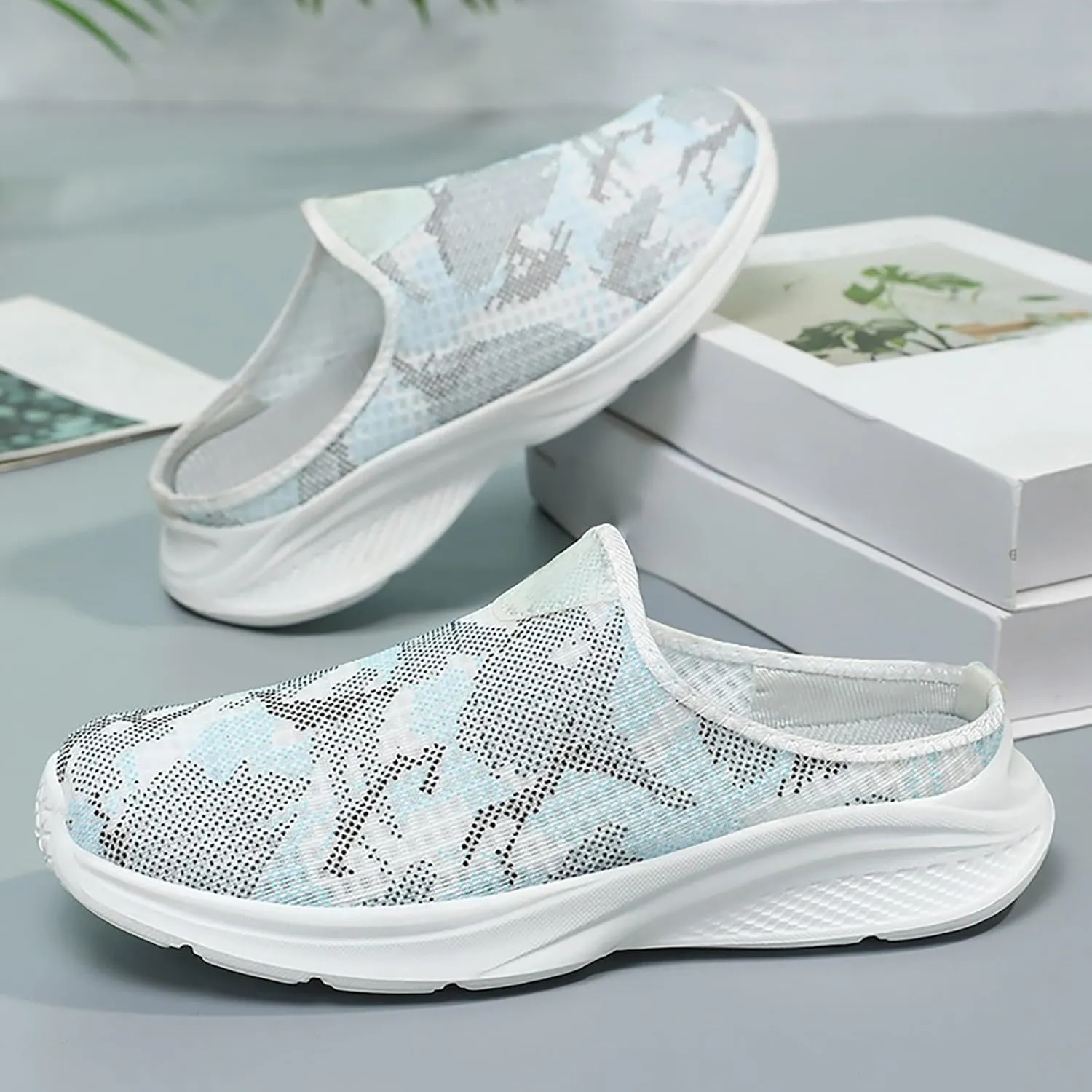 Women's Fashion Mesh Color Slippers Temperament Comfortable Shoes Hot Furry Slippers for Women