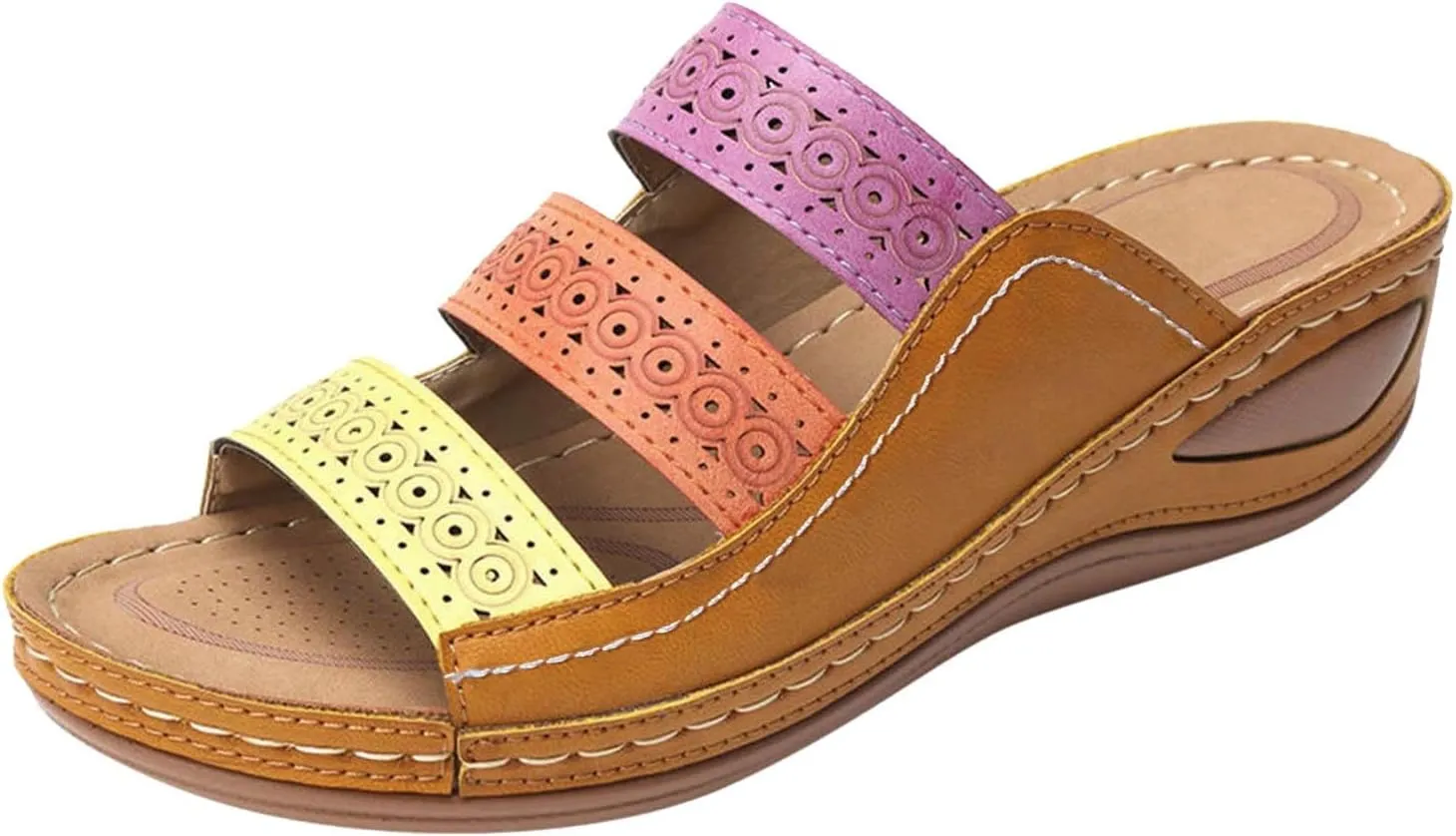 Women's Fashion Platform Sandals Lightweight Travel Sandals Pillow Slippers Breathable Casual Sandals