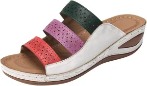 Women's Fashion Platform Sandals Lightweight Travel Sandals Pillow Slippers Breathable Casual Sandals