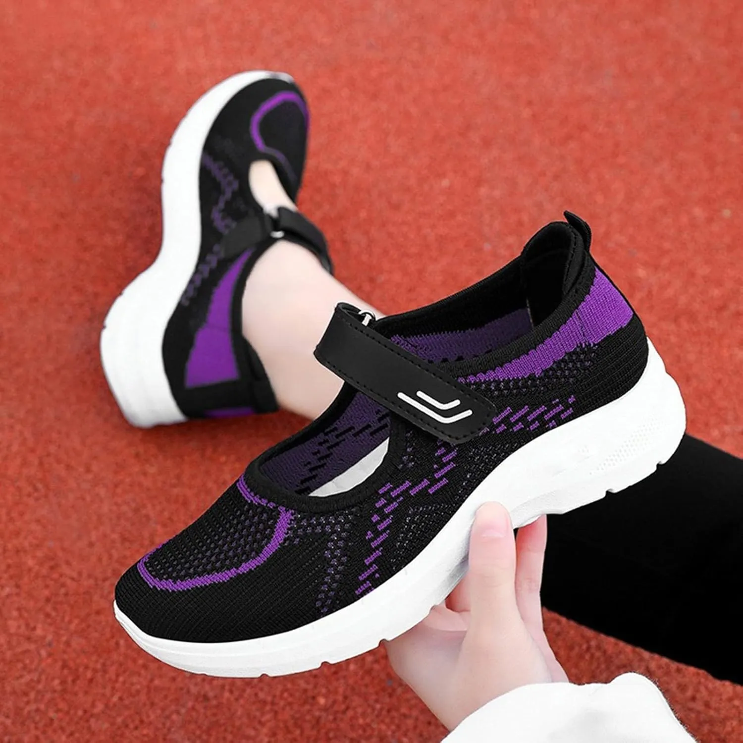 Womens Lightweight Walking Shoes Mesh Breathable Slip On Mary Jane Sneaker Casual Soft Casual Toddler Shoes Girls