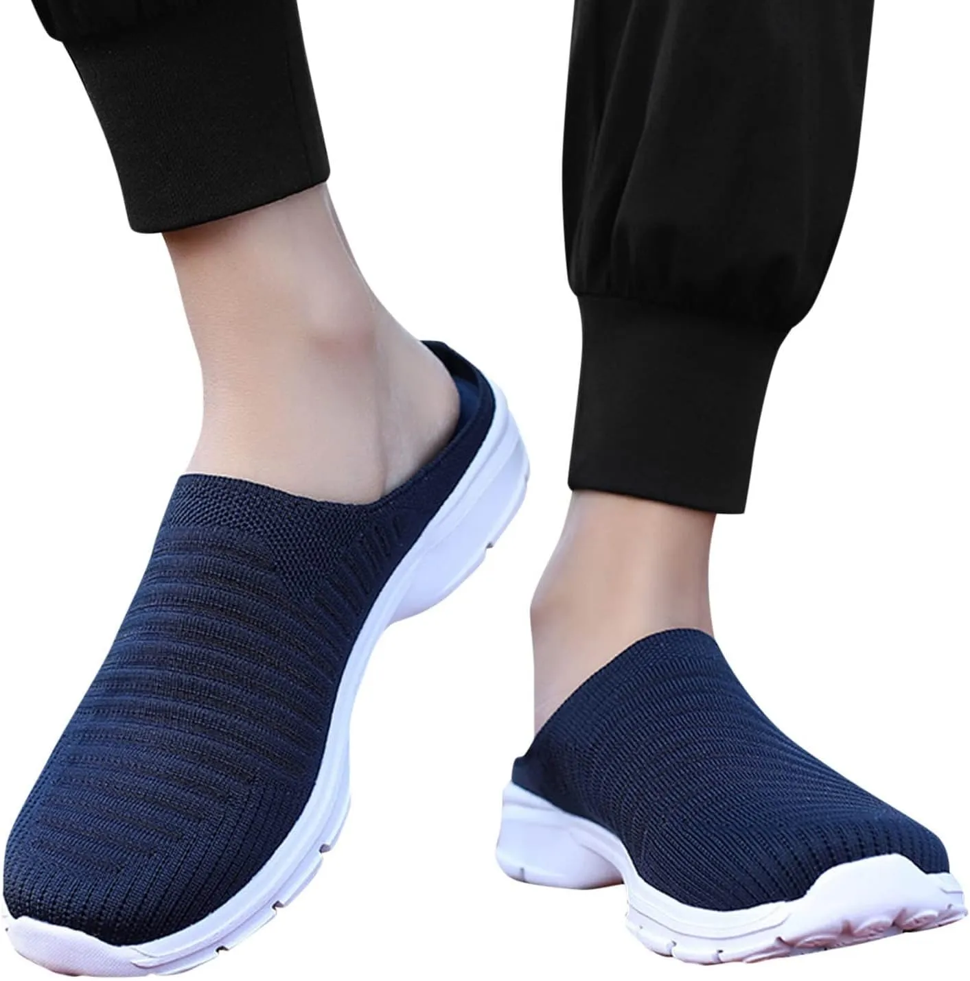 Women's Loafer Flat White Leather Sneakers for Women Hiking Shoes Women Round Toe Slip On Casual Mens Loafers Casual Slip On Black Sneakers for Women