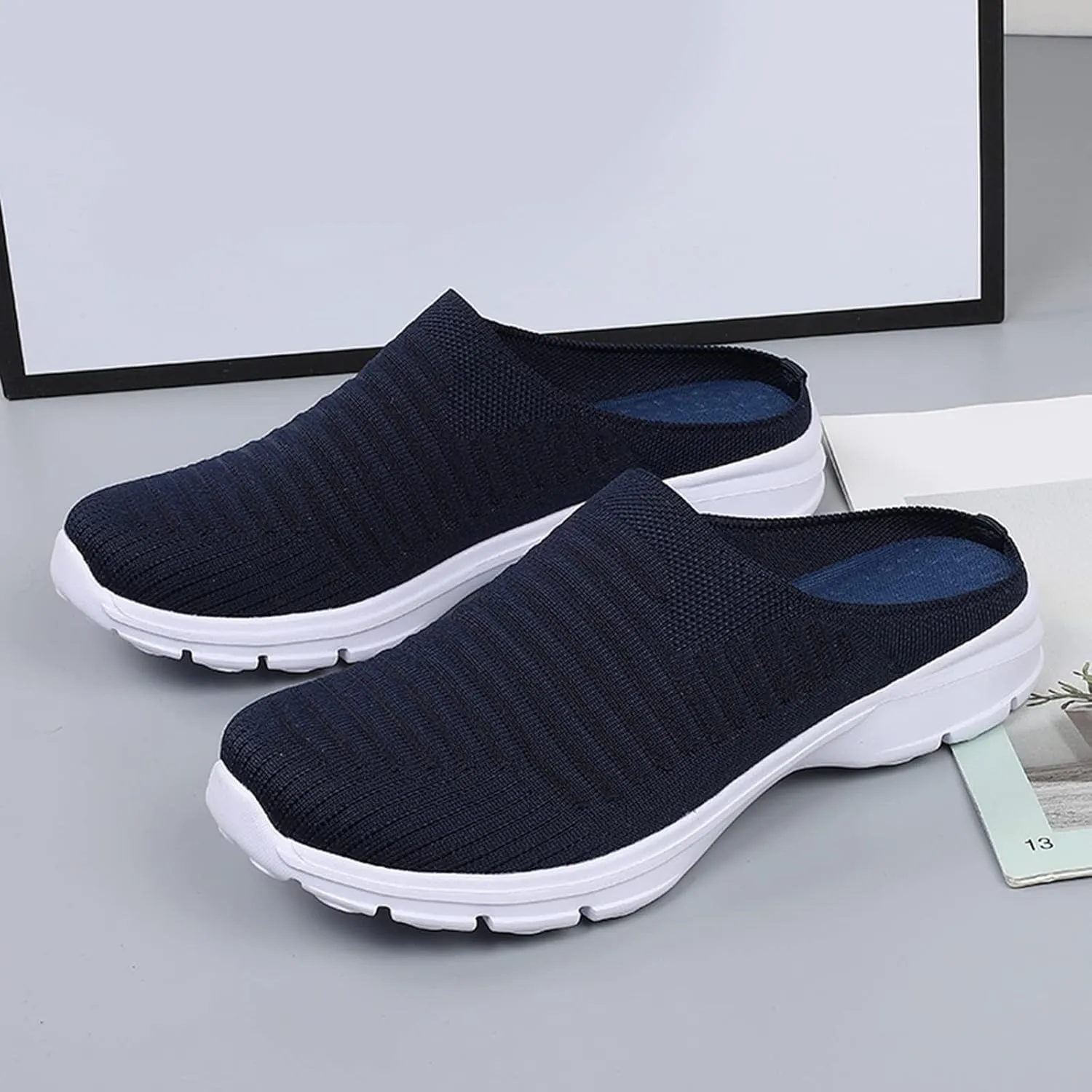 Women's Loafer Flat White Leather Sneakers for Women Hiking Shoes Women Round Toe Slip On Casual Mens Loafers Casual Slip On Black Sneakers for Women