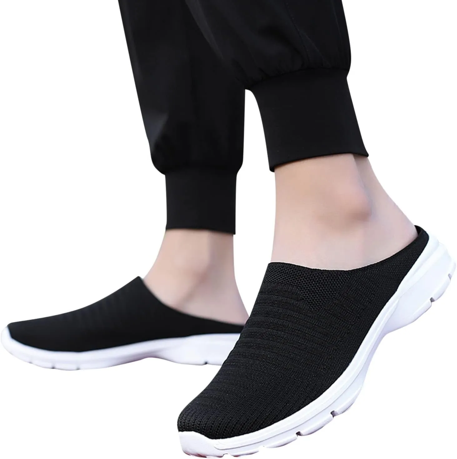 Women's Loafer Flat White Leather Sneakers for Women Hiking Shoes Women Round Toe Slip On Casual Mens Loafers Casual Slip On Black Sneakers for Women