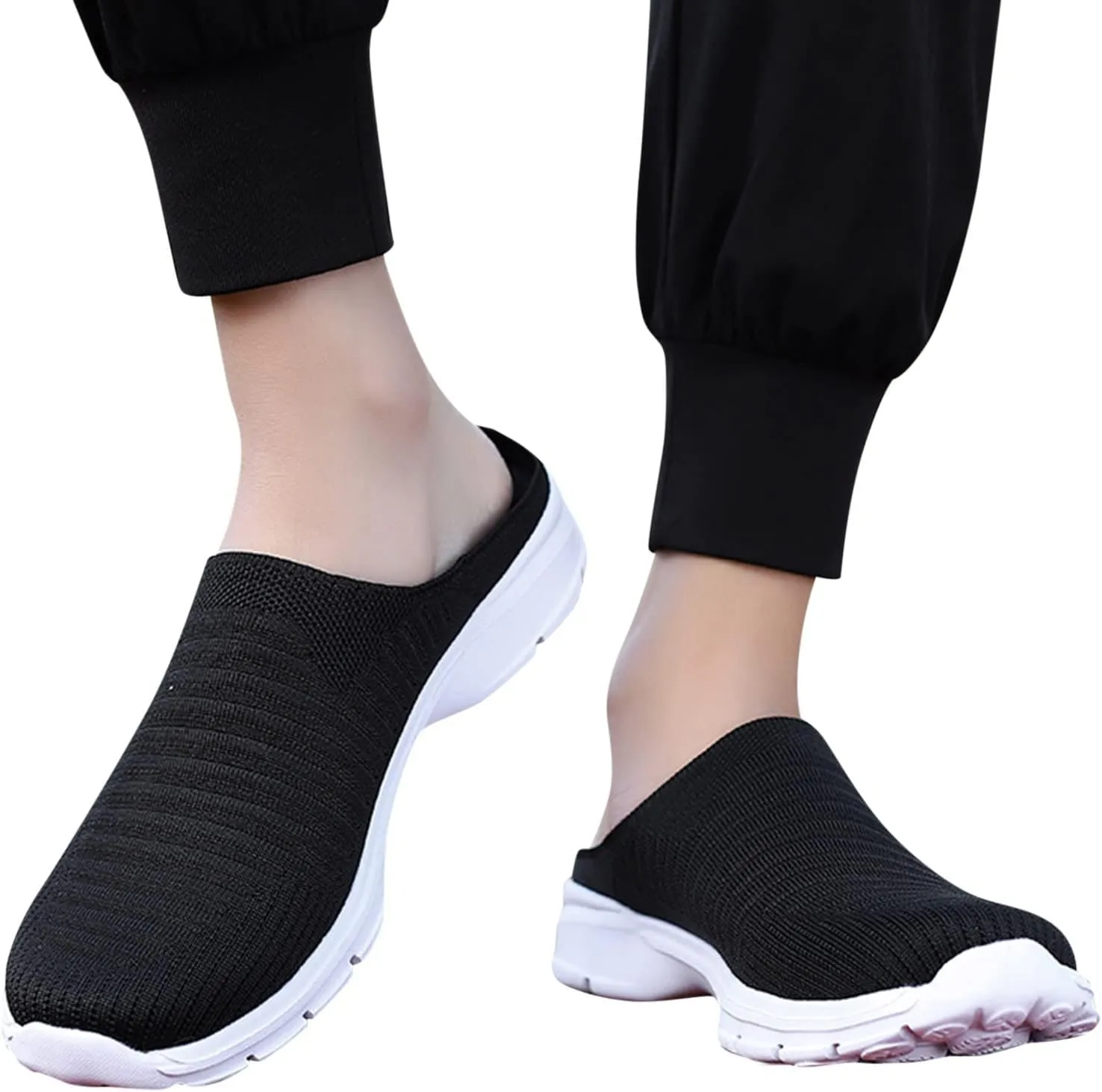 Women's Loafer Flat White Leather Sneakers for Women Hiking Shoes Women Round Toe Slip On Casual Mens Loafers Casual Slip On Black Sneakers for Women