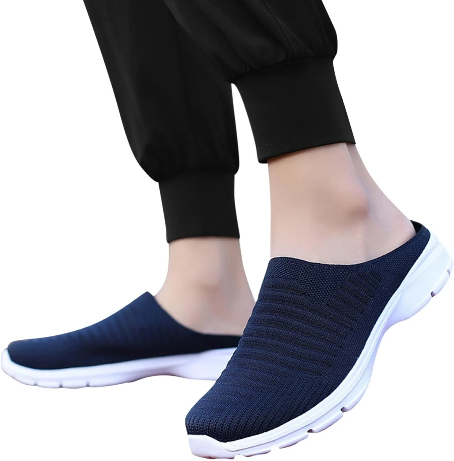 Women's Loafer Flat White Leather Sneakers for Women Hiking Shoes Women Round Toe Slip On Casual Mens Loafers Casual Slip On Black Sneakers for Women