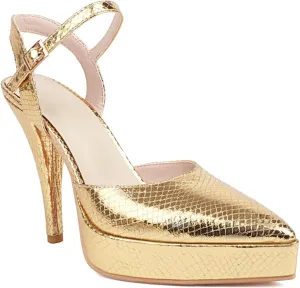 Women's Platform Pointed Closed Toe Pumps Ankle Strap Buckle Stiletto High Heels Slingback Concise Cosplay Prom Casual Mary Jane Daily Wear Fashion Business Dress Shoes