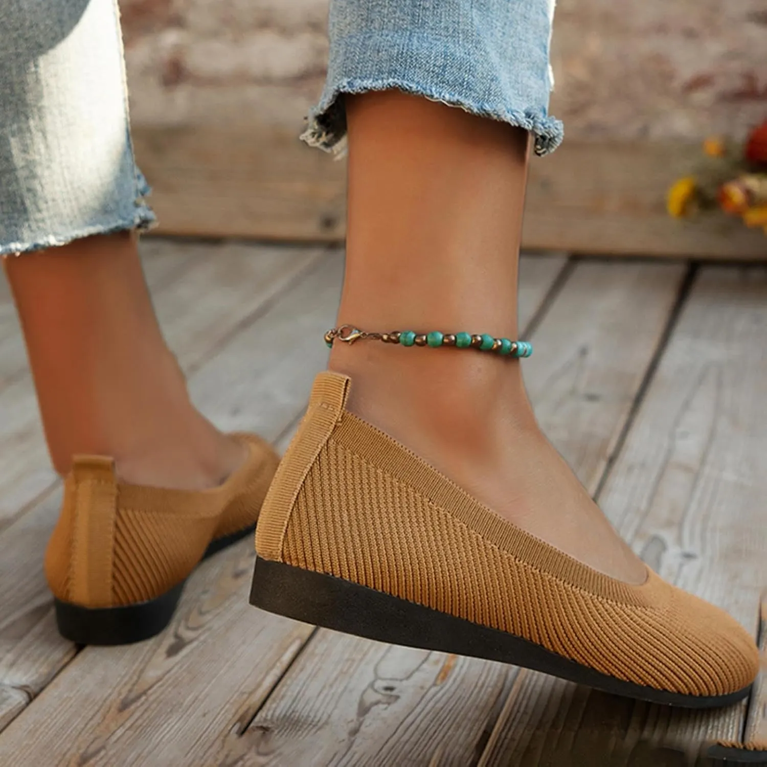 Women's Pointed-Toe Ballet Classic Slip-On Breathable Dress Casual Shoe for Men