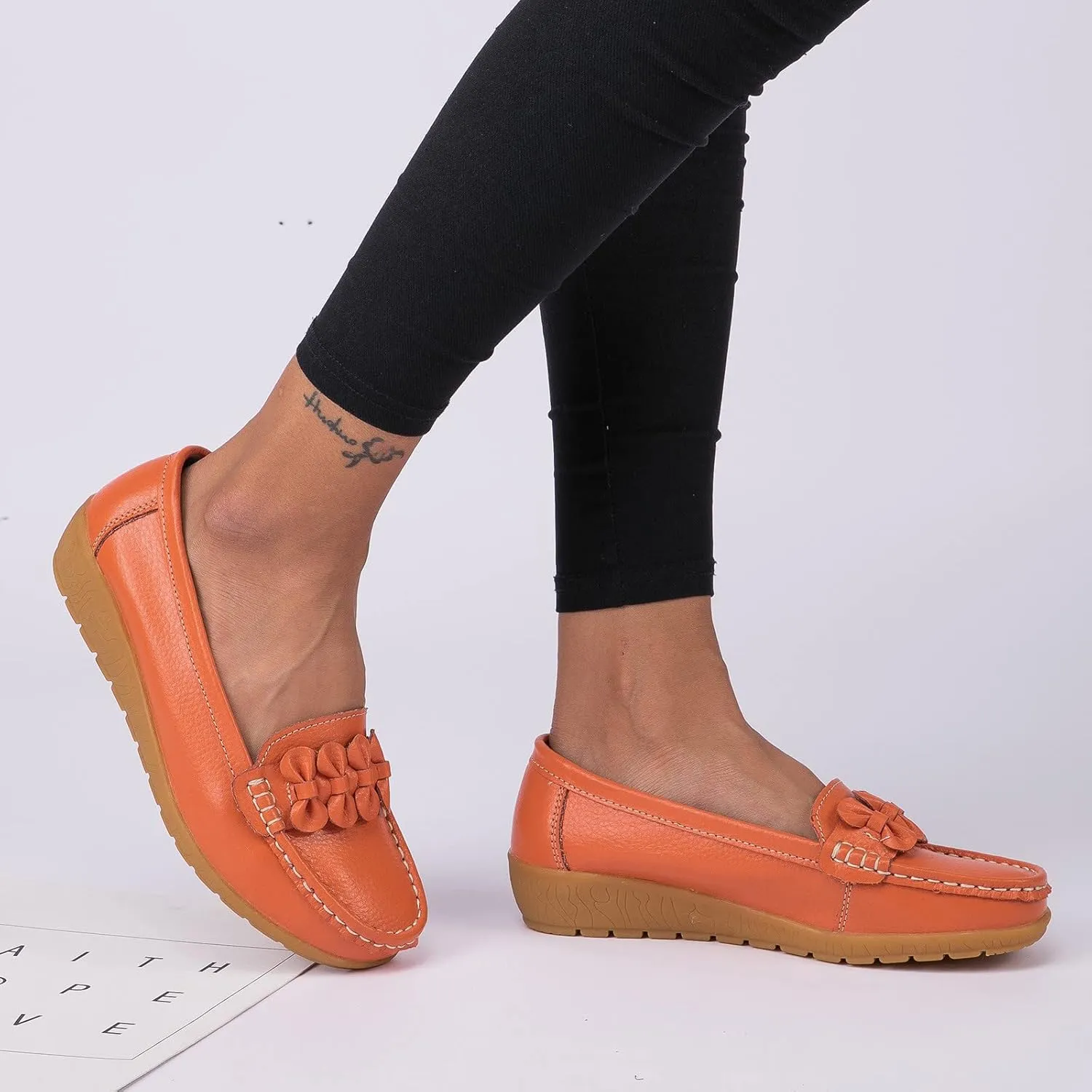 Womens Slip On Loafers Comfort Orthopedic Loafers Arch Support Sneakers Casual Walking Shoes Dressy Business Shoes