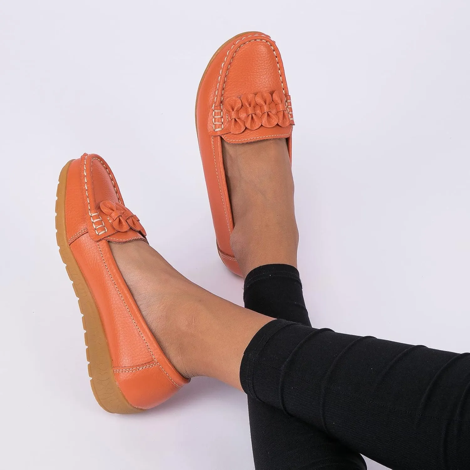 Womens Slip On Loafers Comfort Orthopedic Loafers Arch Support Sneakers Casual Walking Shoes Dressy Business Shoes