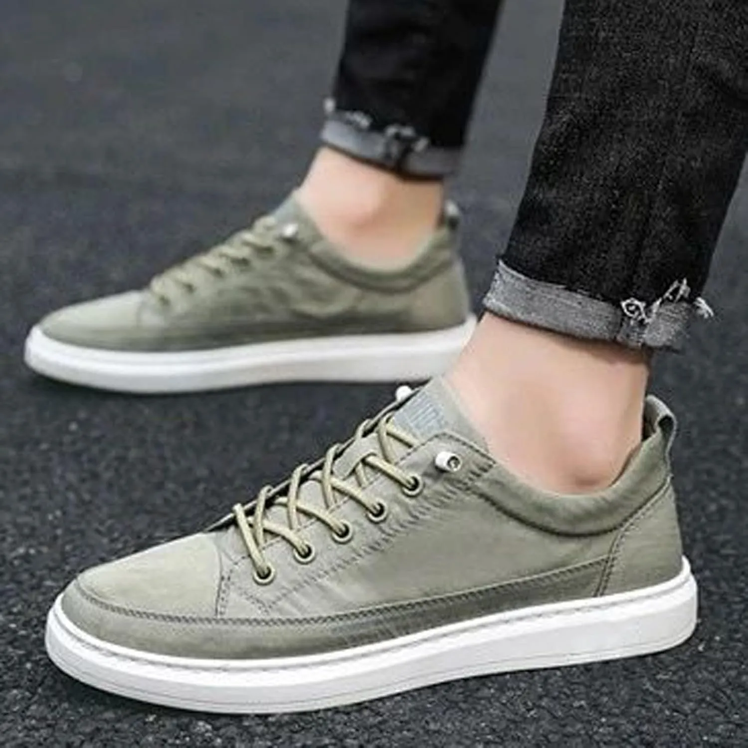 Women's Sneakers in White in Wide Width Womens Tennis Shoes Slip On Casual Shoes Round Toe Slip On Casual Men's Loafers & Slip-Ons Sneakers for Women