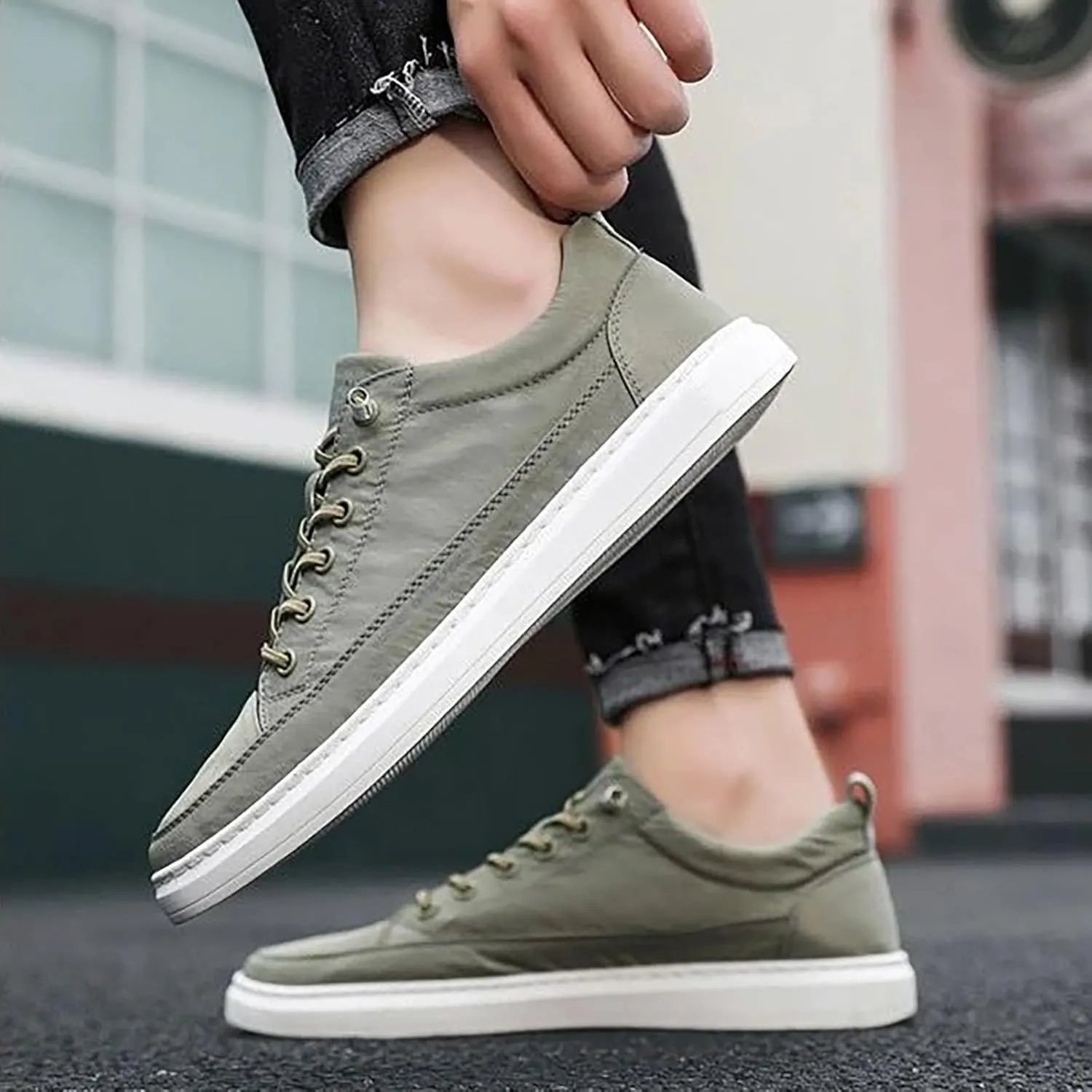 Women's Sneakers in White in Wide Width Womens Tennis Shoes Slip On Casual Shoes Round Toe Slip On Casual Men's Loafers & Slip-Ons Sneakers for Women