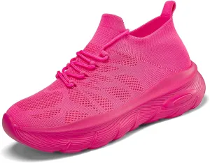 Women's Spring and Summer Fashion Solid Color Mesh Lace Up Sneakers Casual Comfortable Womens Size 8 Water Socks