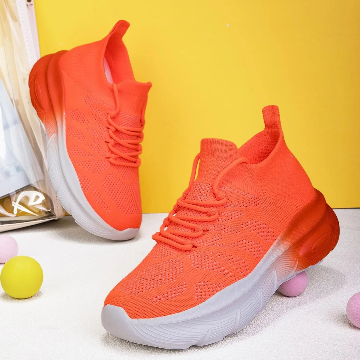 Women's Spring and Summer Fashion Solid Color Mesh Lace Up Sneakers Casual Comfortable Womens Size 8 Water Socks