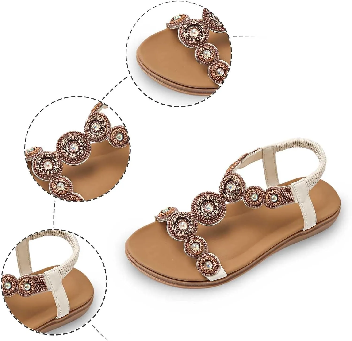 Women's Summer Fashion Leather Open Toed Sandals Breathable Comfortable Non Slip Shoes Sandal Shoes Women